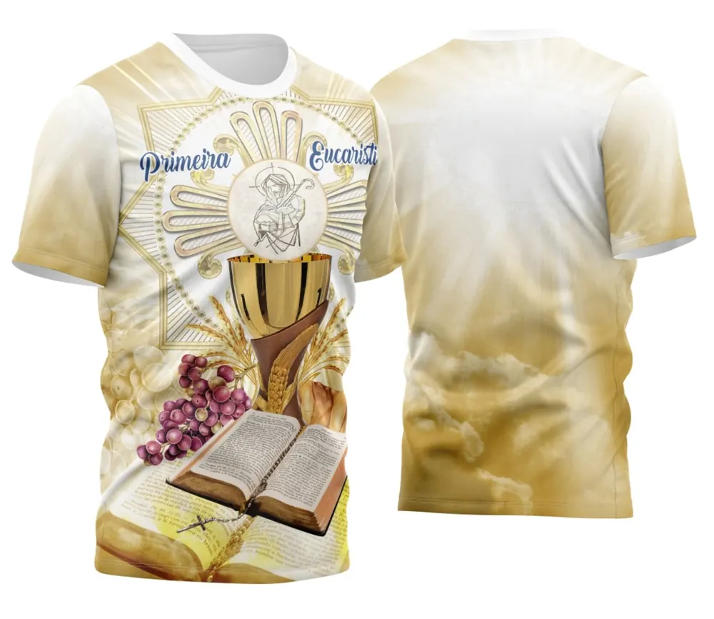 Camisa Criativa para Religião - Tema Eucaristia