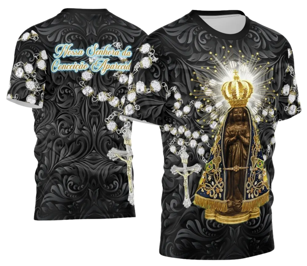 Camisa Criativa Religiosa Nossa Senhora Aparecida 2026