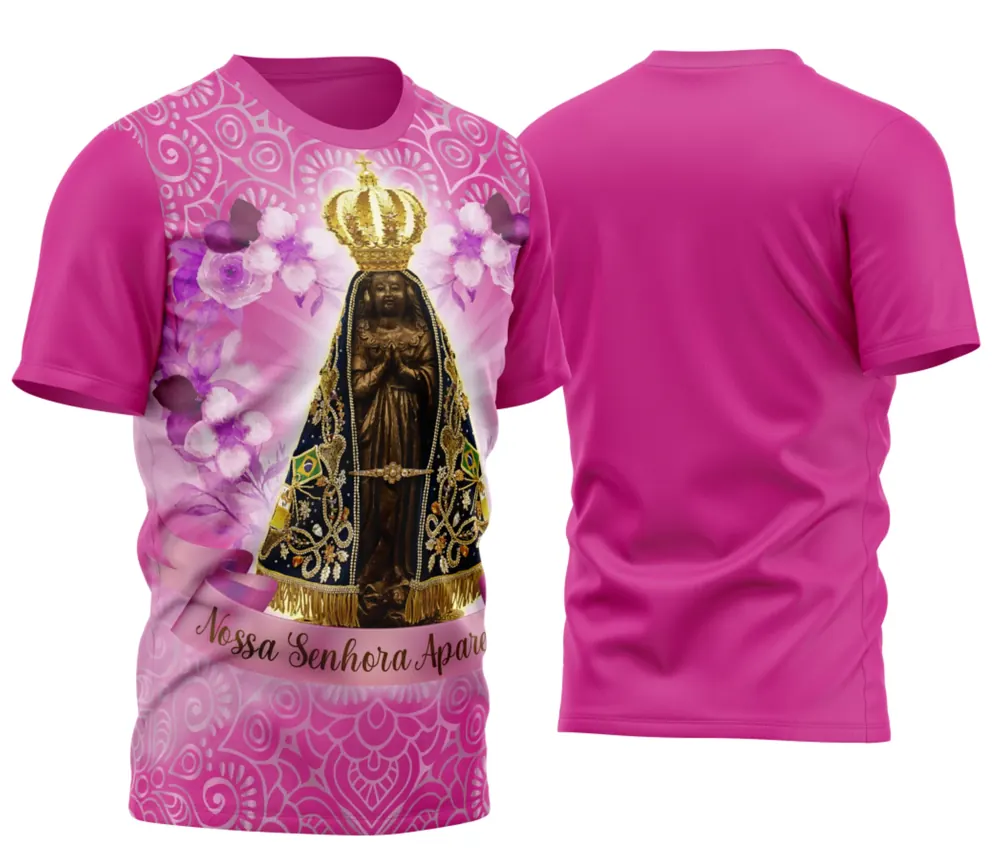 Arte Camisa Religiosa - Nossa Senhora Aparecida Inspiradora
