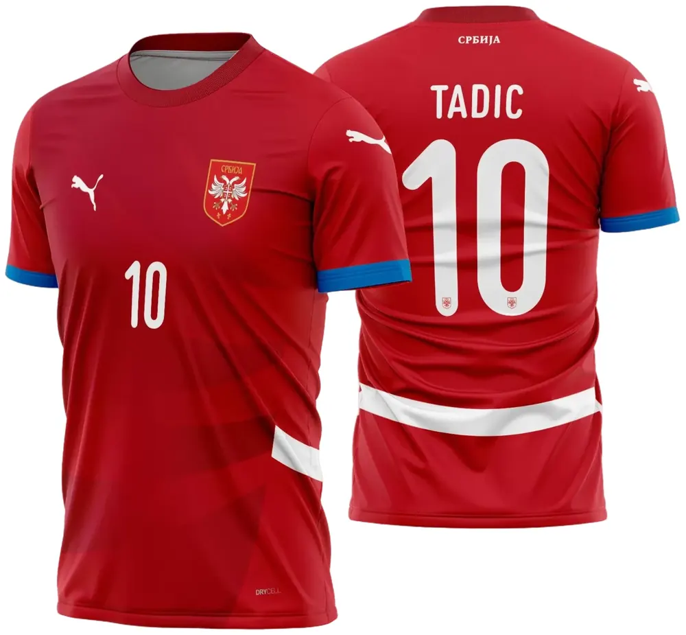 Arte Vetor Camisa Servia Titular 2024 - 2025