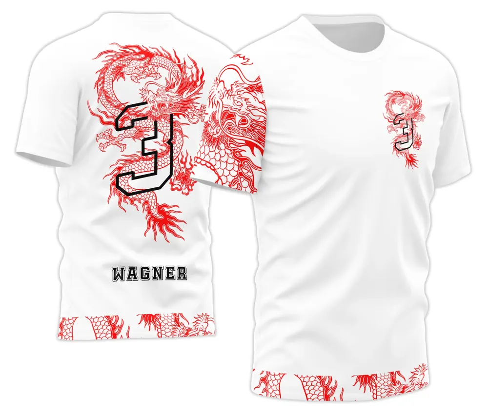 Camisa Criativa Terceirão com Dragão