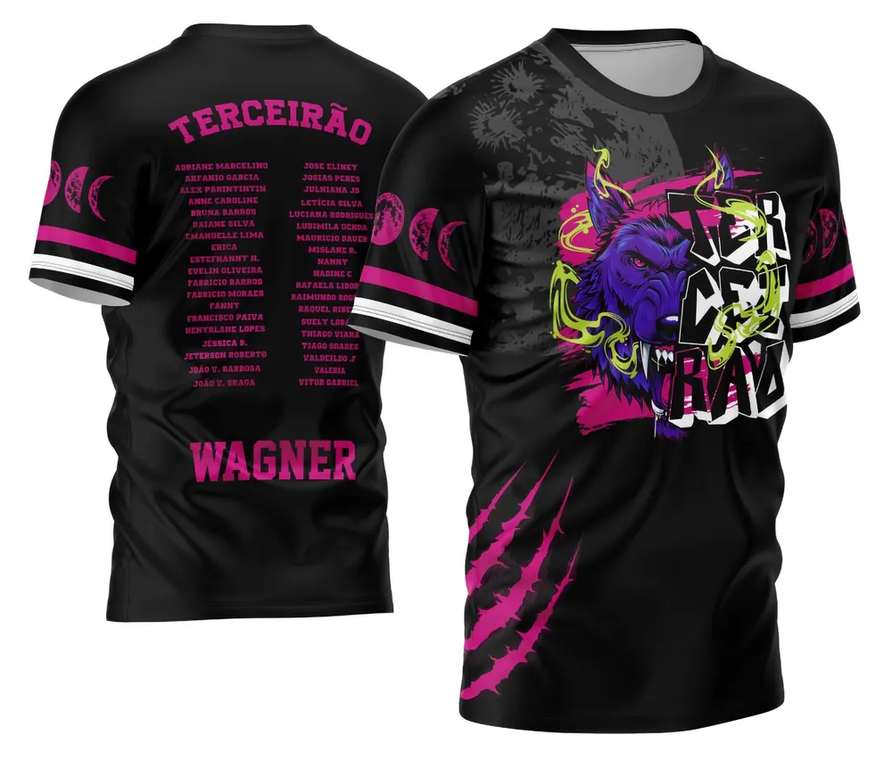 Arte Camisa Terceirão Lobo da Lua Design Exclusivo 04