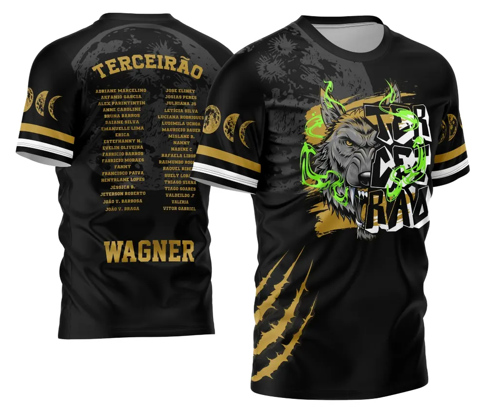 Arte Para Camisa Terceirão Lobo da Lua Estilo Exclusivo 07