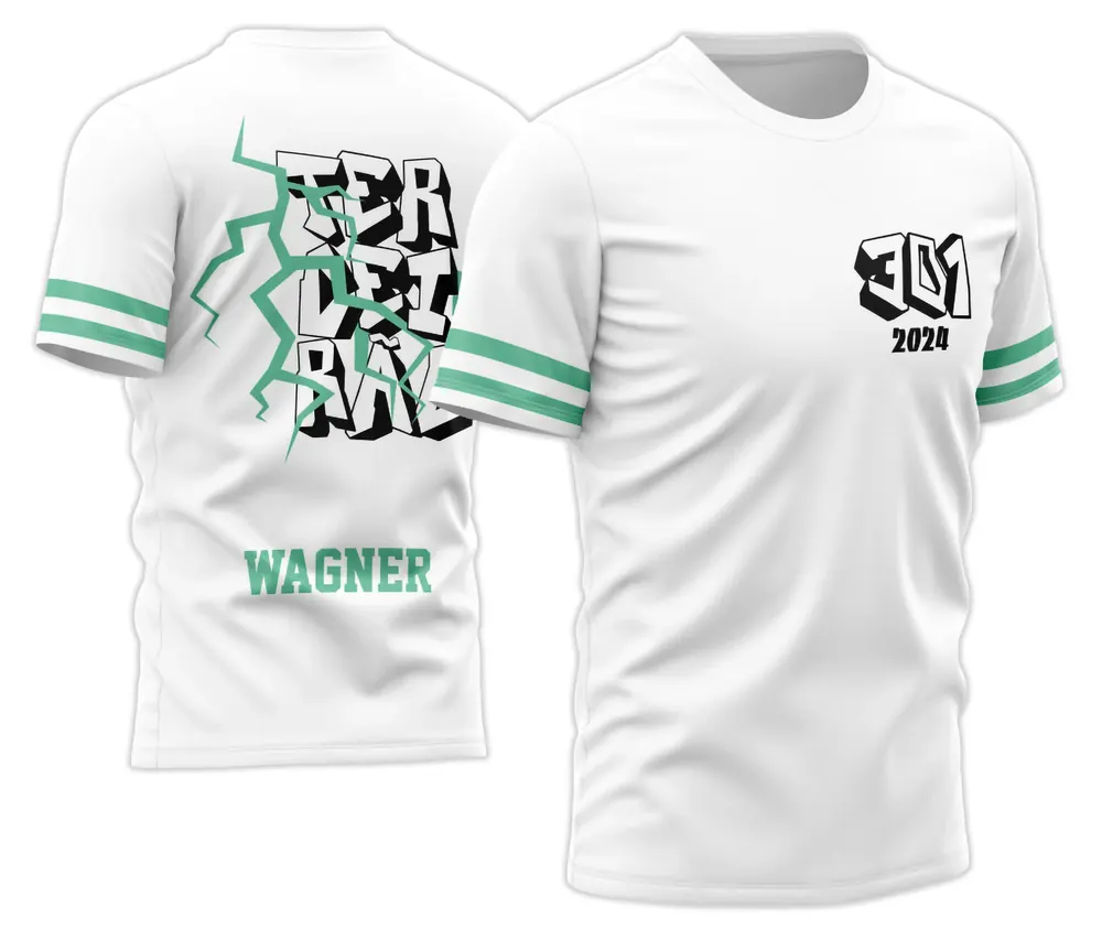 Arte Camisa Terceirão Raio Branco Impacto
