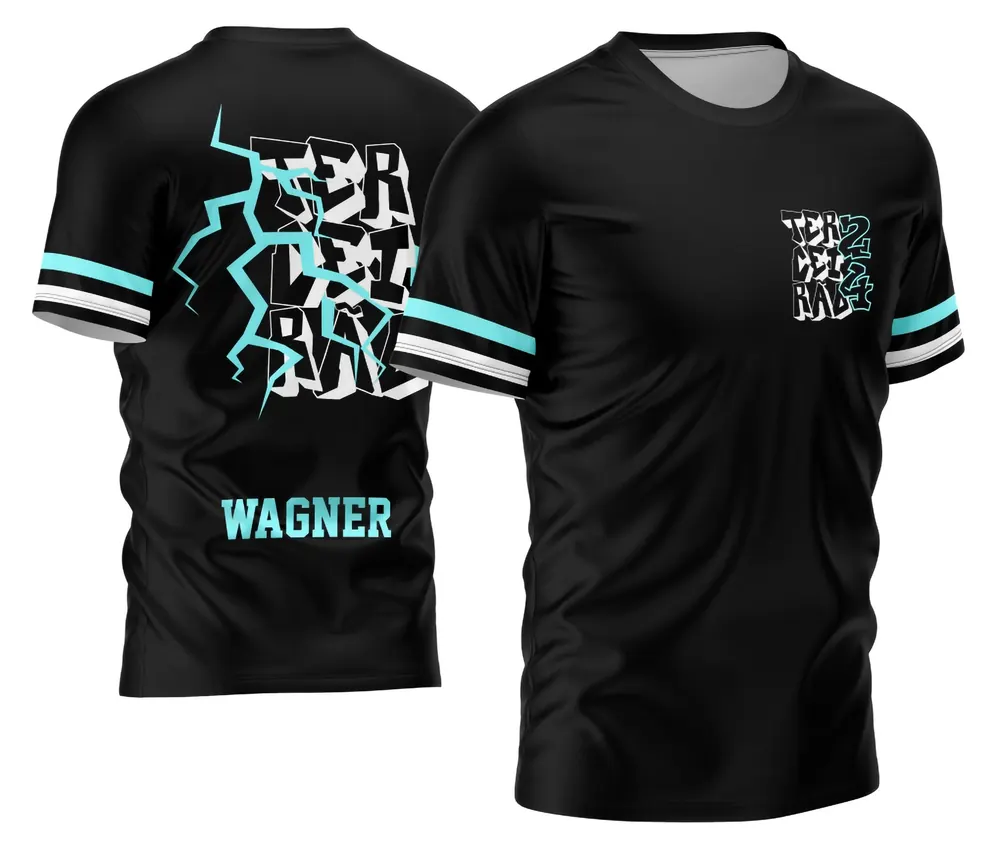 Arte Camisa Terceirão Estilo Relâmpagos Impactantes