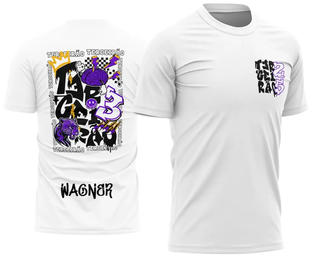 Arte Personalizada para Camisa Terceirão Pantera Roxa