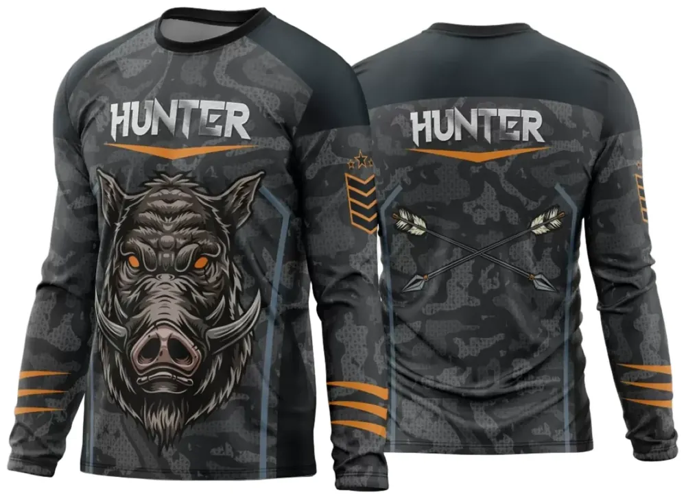 Arte Vetor Estampa Camisa Caça Esportiva 2024 Modelo 02