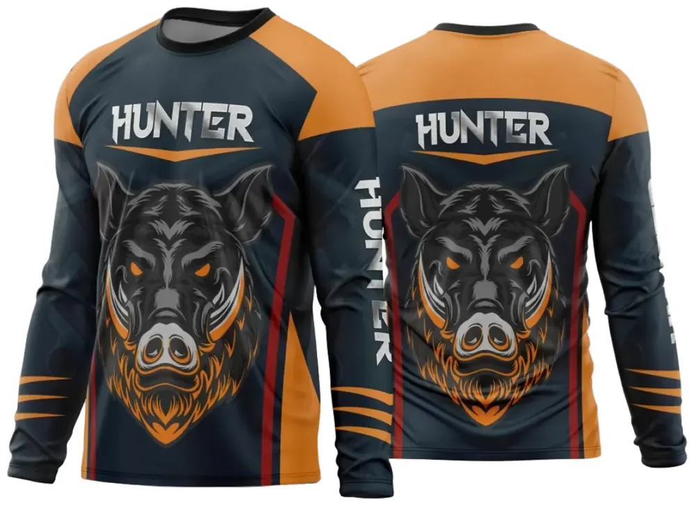Arte Vetor Estampa Camisa Caça Esportiva 2024 Modelo 07
