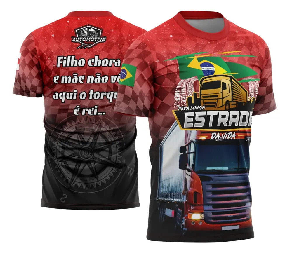 Arte Vetor Estampa Camisa Caminhão da Estrada Rota 2024