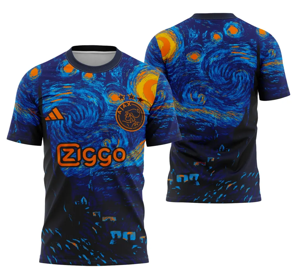 Arte Camisa Ajax Conceito La Noche Estrellada