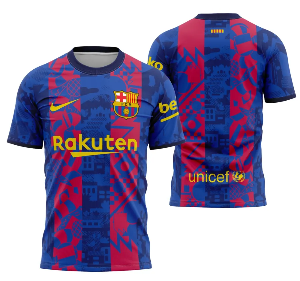 Arte Camisa Barcelona Campeões Locais 2021-2022