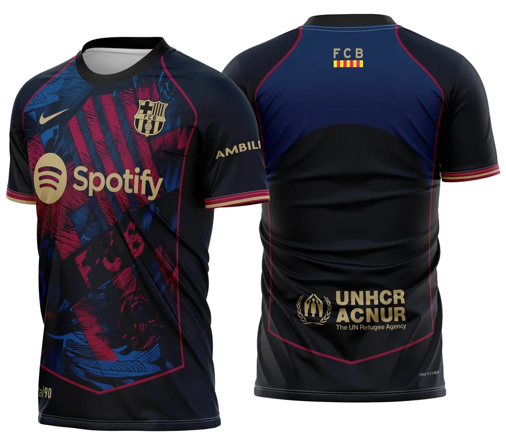 Camisa Barcelona Futebol Conceito 2025 Modelo 04