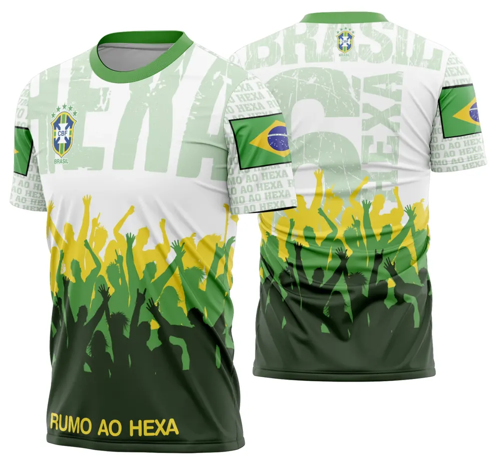 Camisa Brasil Em Ritmo de Copa do Mundo 2026 Modelo 02