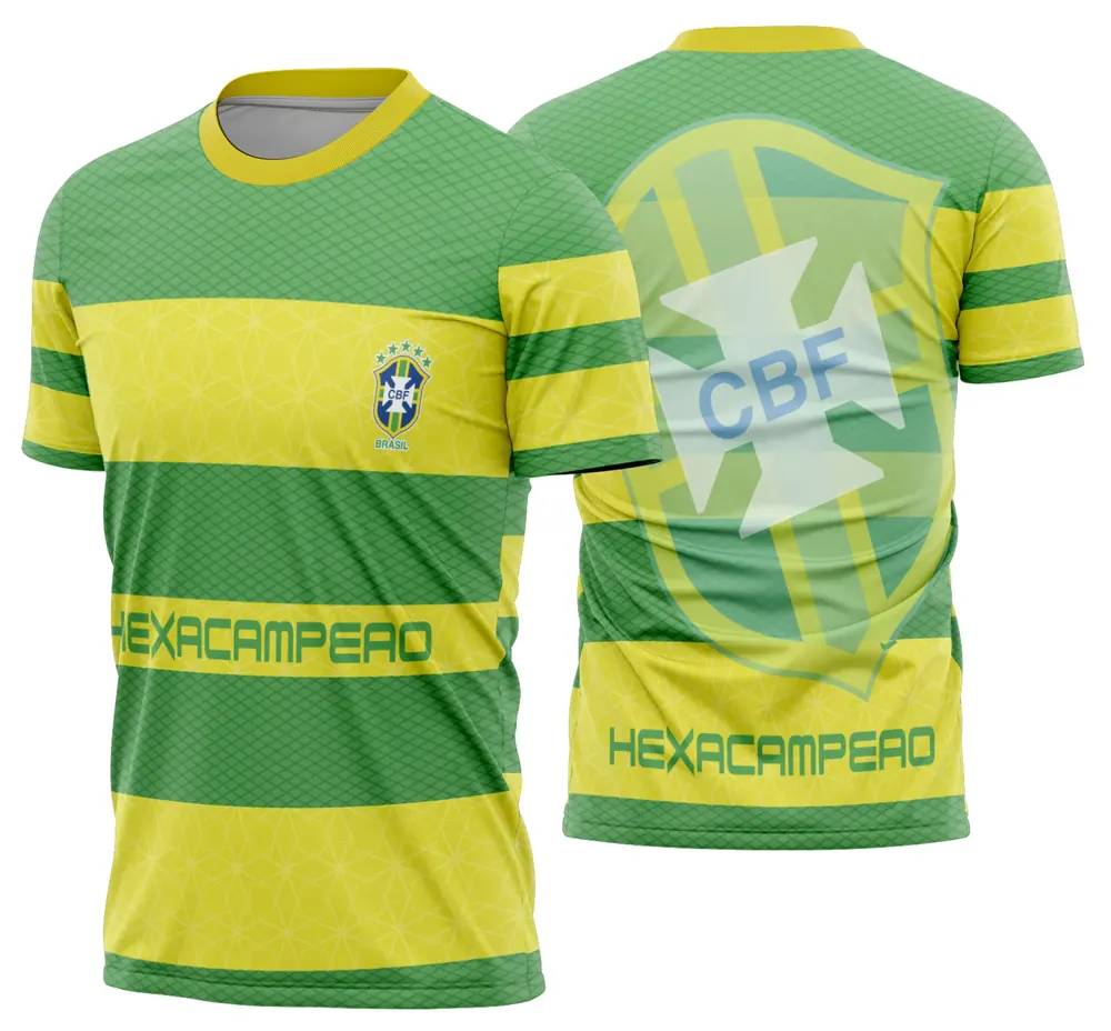 Camisa Brasil Em Ritmo de Copa do Mundo 2026 Modelo 07