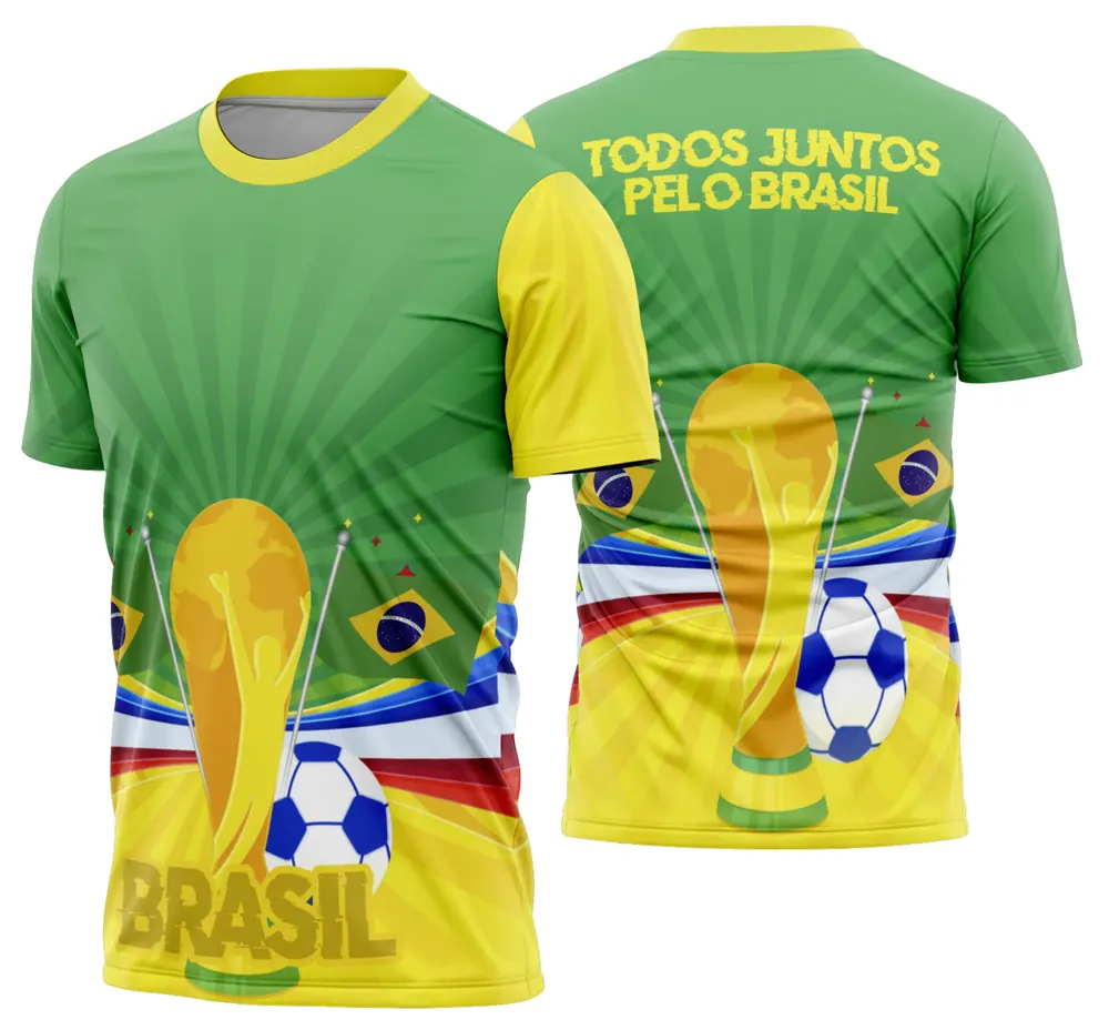 Arte Camisa Brasil Em Ritmo de Copa do Mundo 2026 Modelo 09