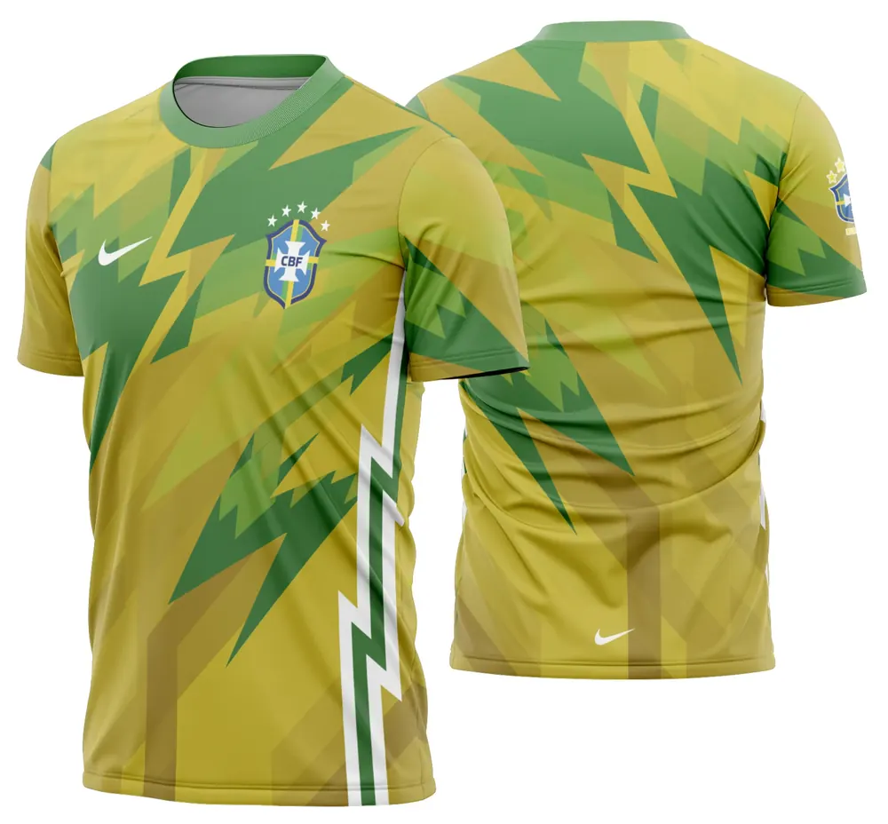 Camisa Brasil Em Ritmo de Copa do Mundo 2026 Modelo 14