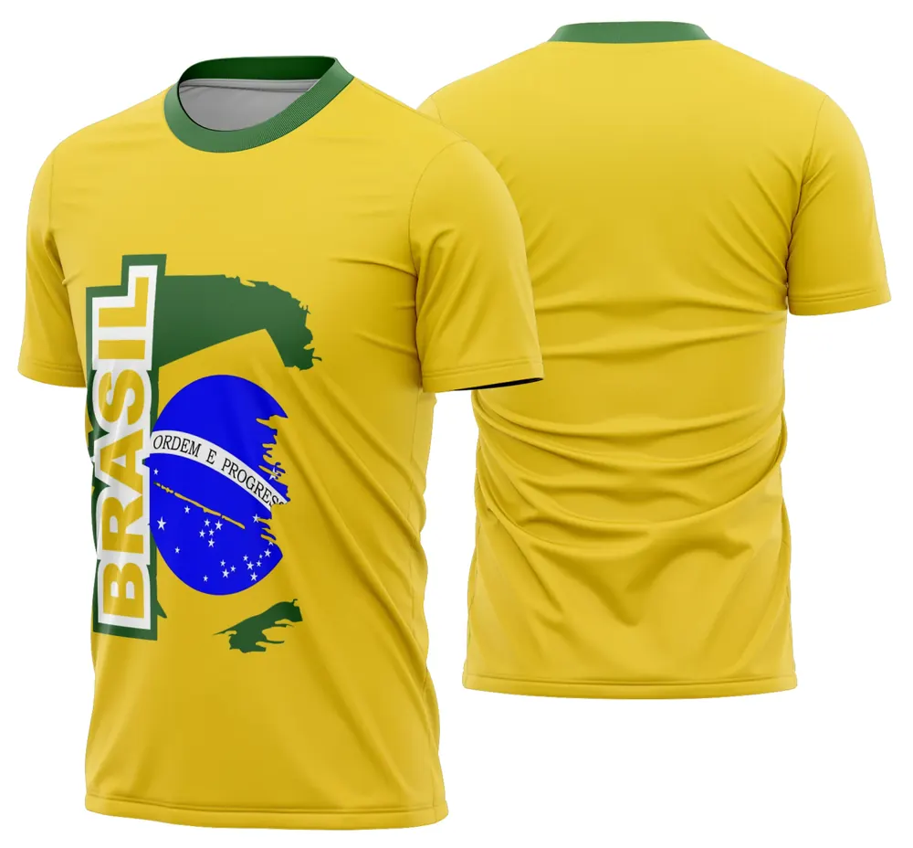Camisa Brasil Em Ritmo de Copa do Mundo 2026 Modelo 47