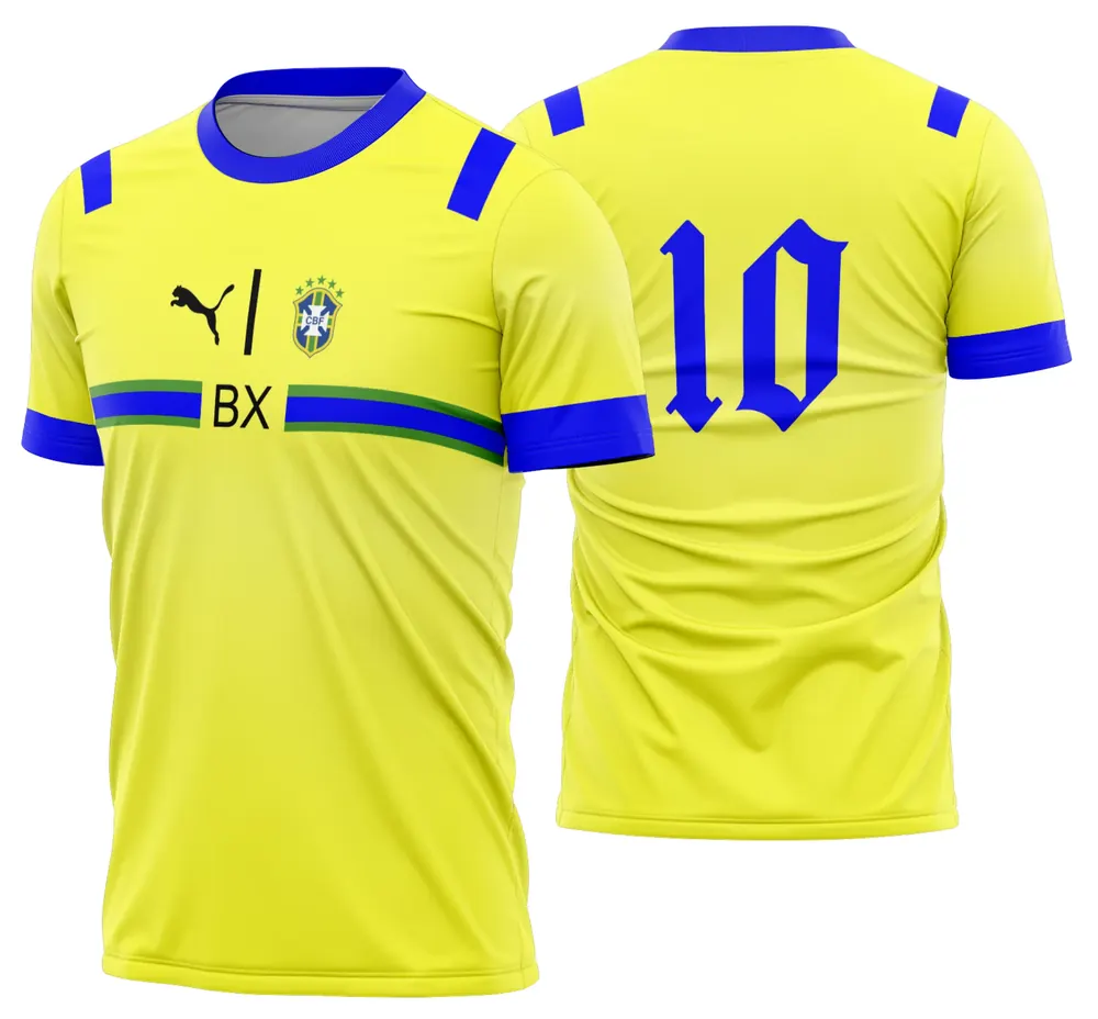 Camisa Brasil Em Ritmo de Copa do Mundo 2026 Modelo 57