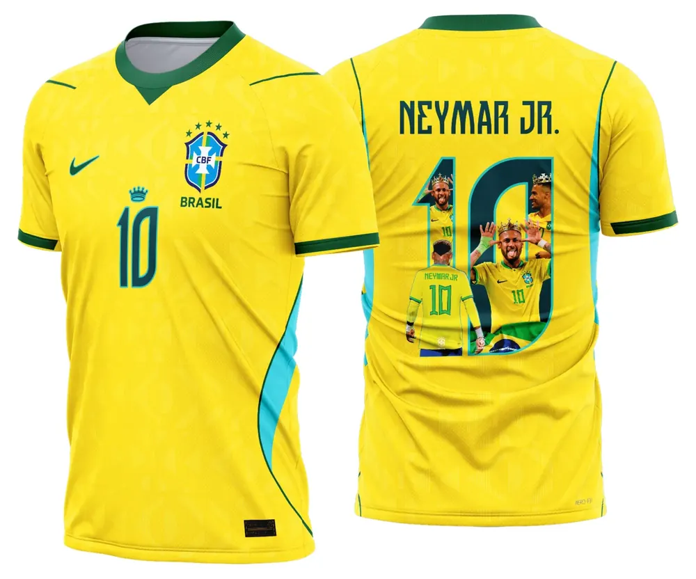 Camisa Brasil Titular 2026-28 Neymar 10 Amarela