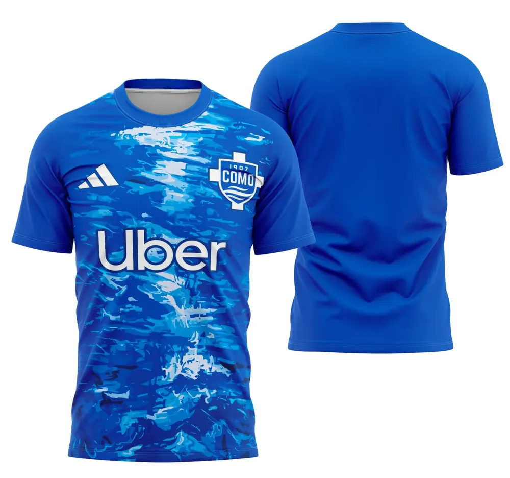 Arte Camisa Calcio Como Uniforme Principal 2025-26