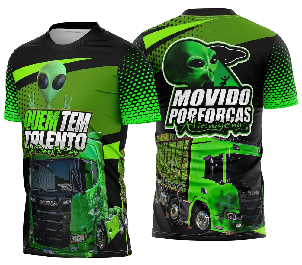 Arte Camisa Caminhoneiro Personalizada Modelo 14