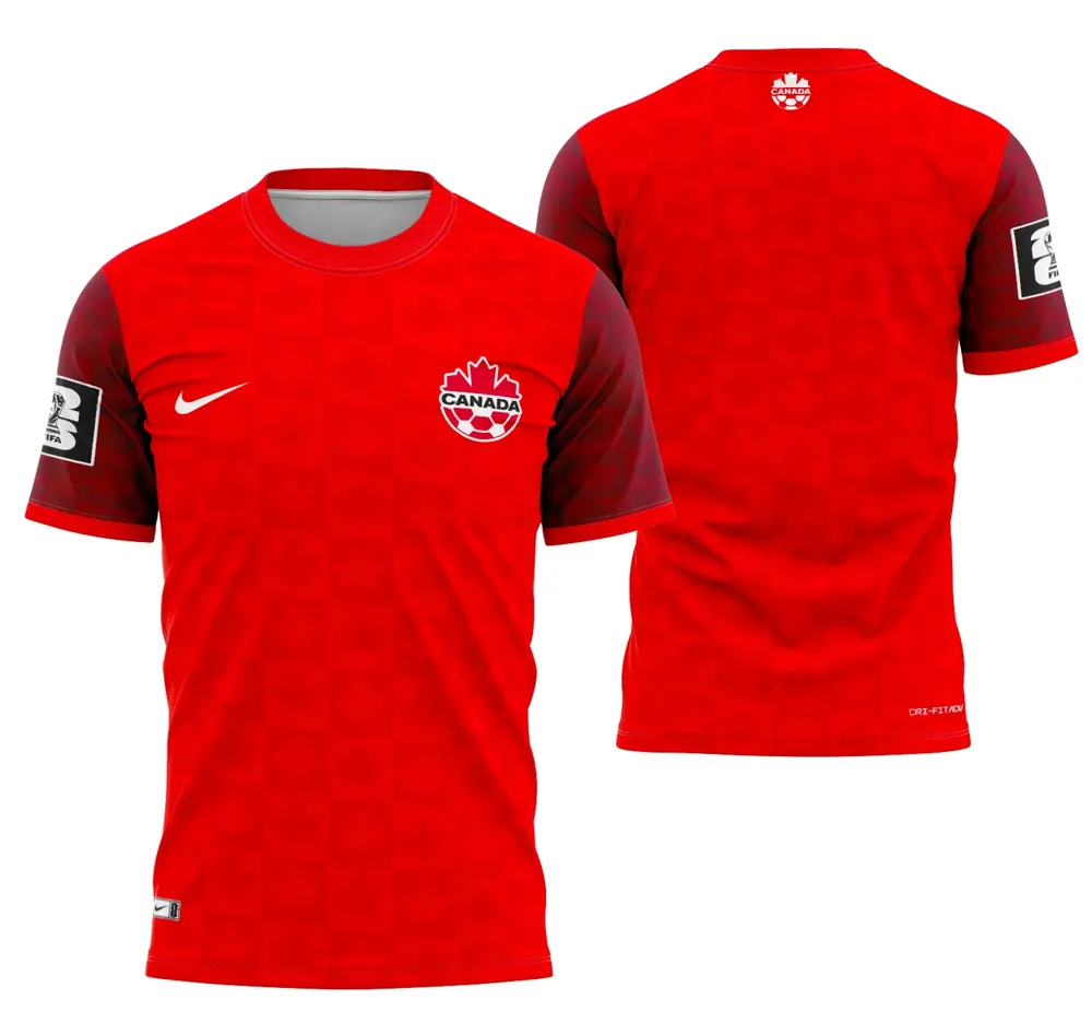 Arte Camisa Canadá Conceito 2026