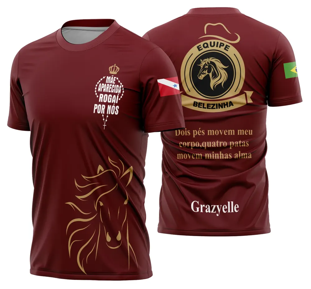 Arte Camisa Cavalgada Vaquejada Cavalo Modelo 03