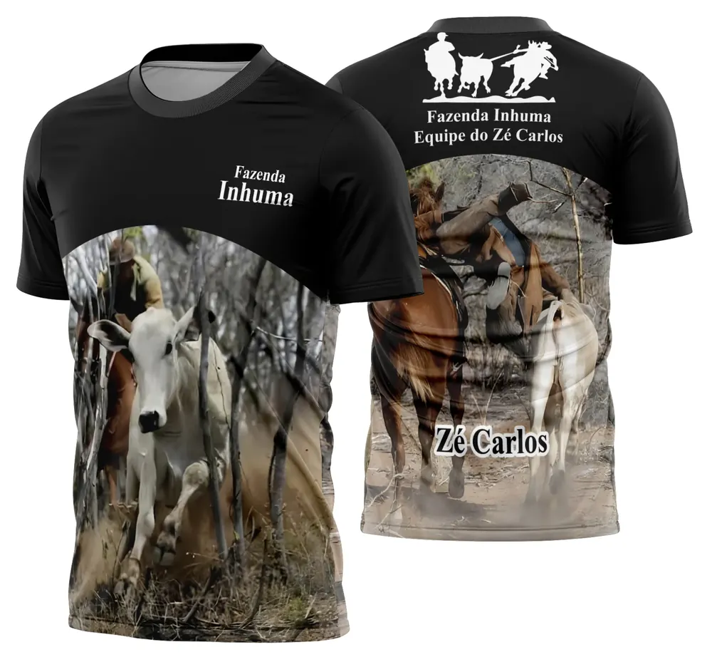Arte Camisa Cavalgada Vaquejada Cavalo Modelo 05
