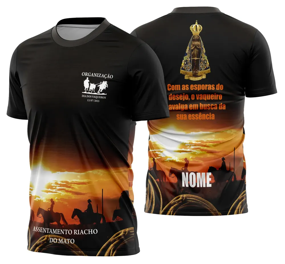 Arte Camisa Cavalgada Vaquejada Cavalo Modelo 13