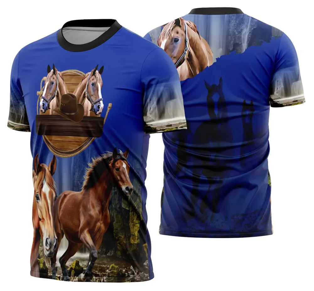 Arte Camisa Cavalgada Vaquejada Cavalo Modelo 34