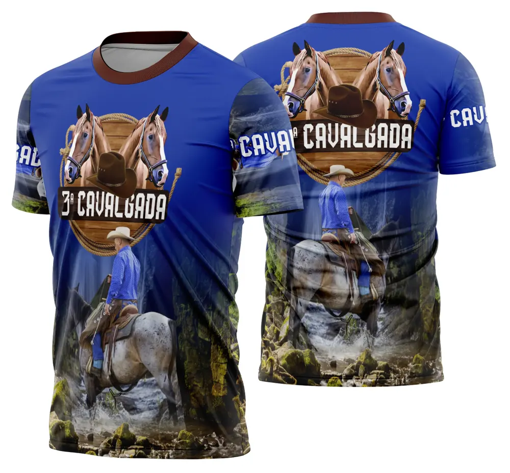 Arte Camisa Cavalgada Vaquejada Cavalo Modelo 40