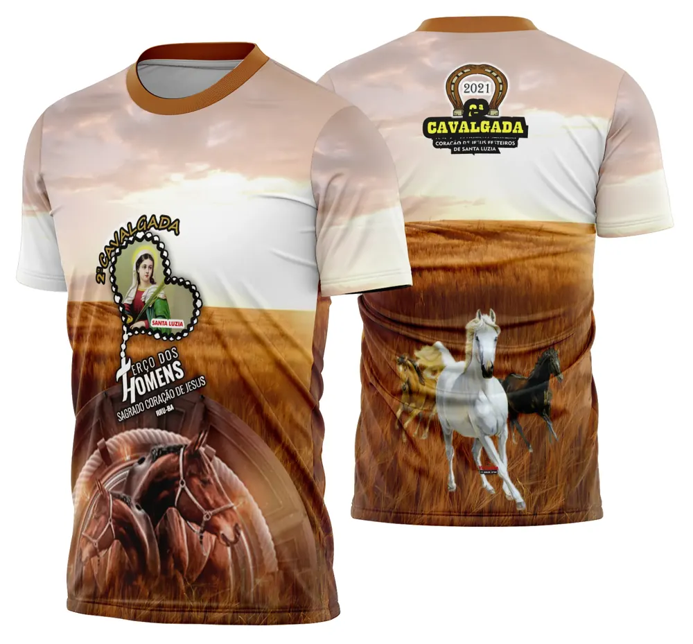 Arte Camisa Cavalgada Vaquejada Cavalo Modelo 49