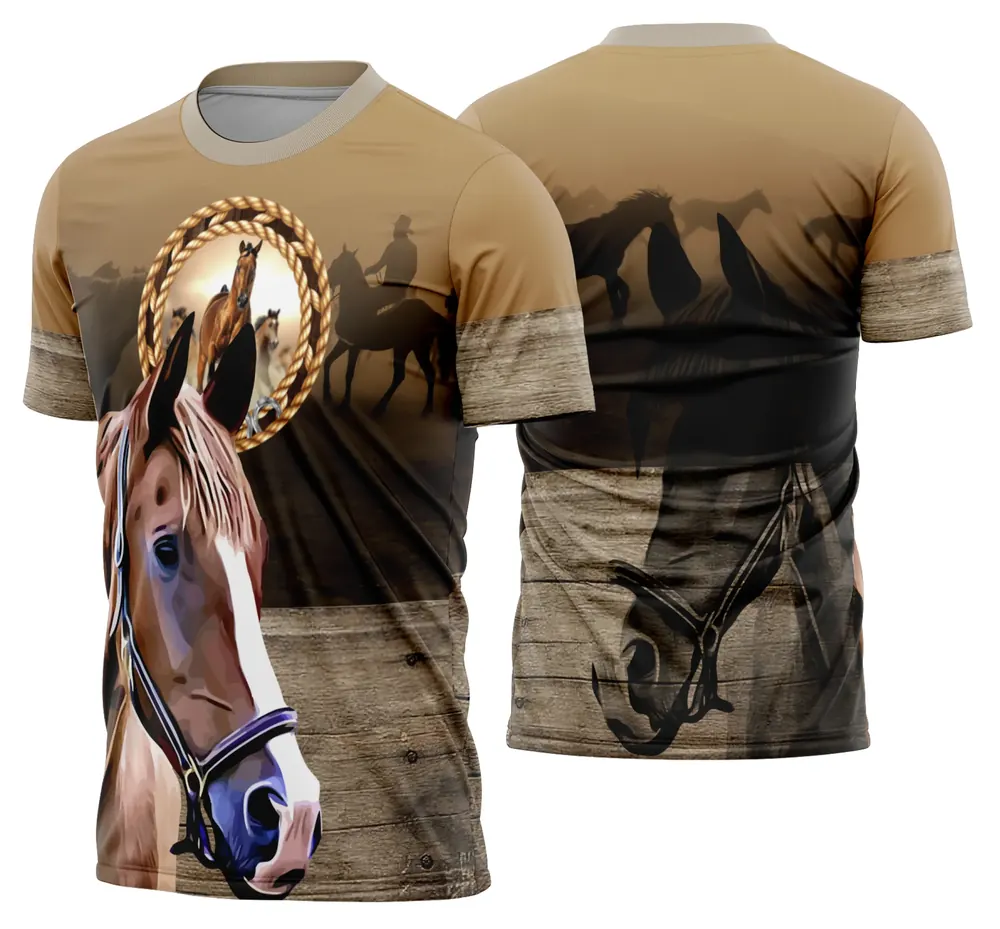 Arte Camisa Cavalgada Vaquejada Cavalo Modelo 54