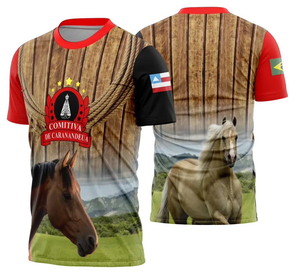 Arte Camisa Cavalgada Vaquejada Cavalo Modelo 55