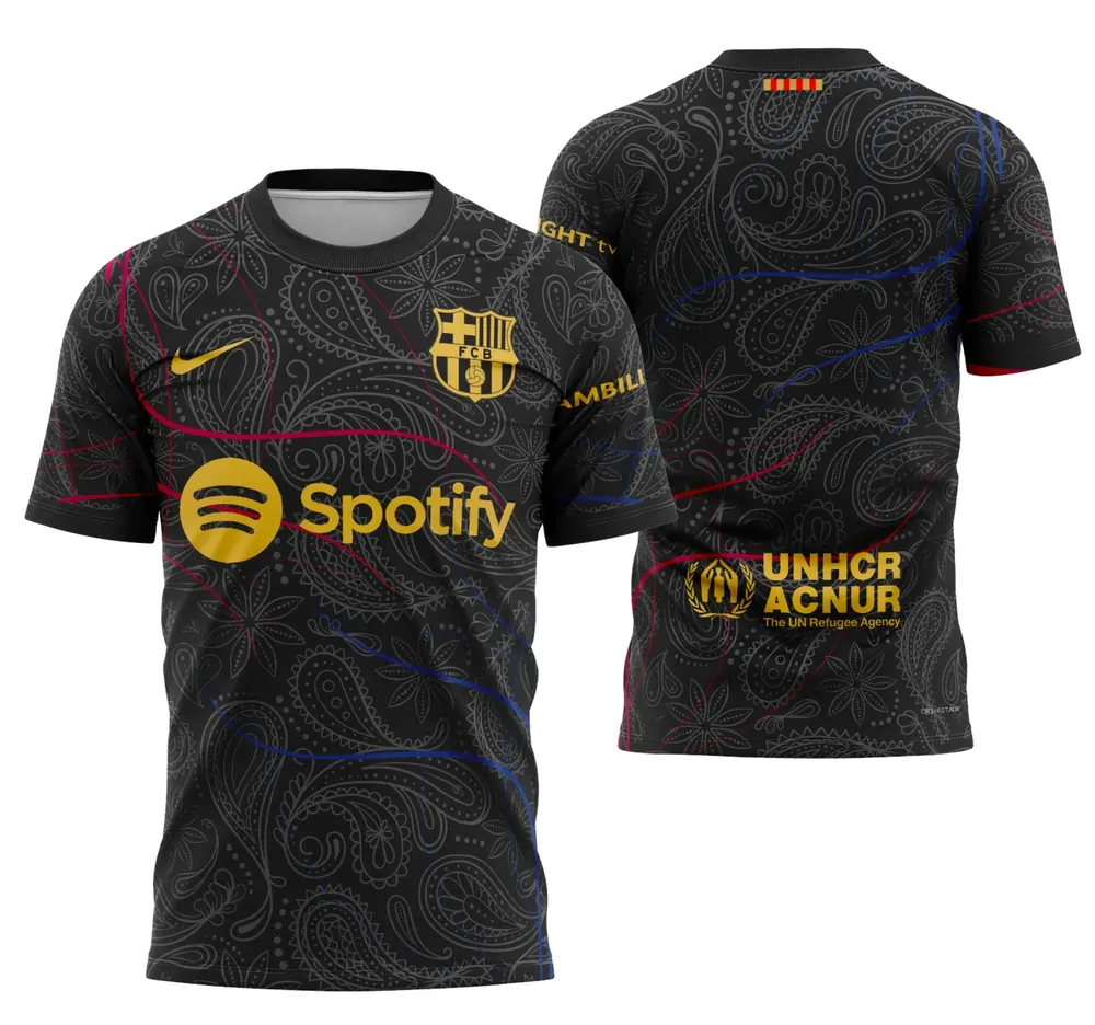 Arte Camisa Conceito De Barcelona 2024 - Modelo 3