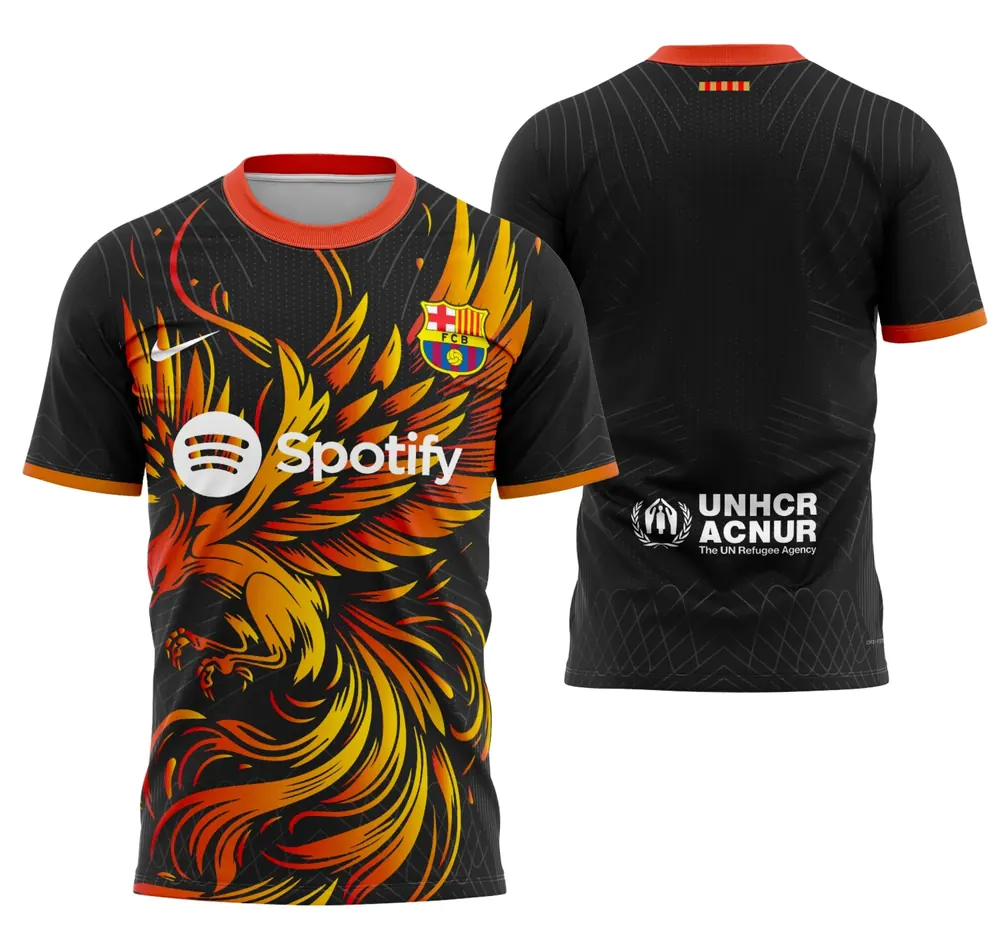 Arte Camisa Conceito De Barcelona 2024 - Modelo 6
