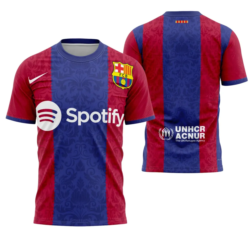 Arte Camisa Conceito De Barcelona 2024 - Modelo 7