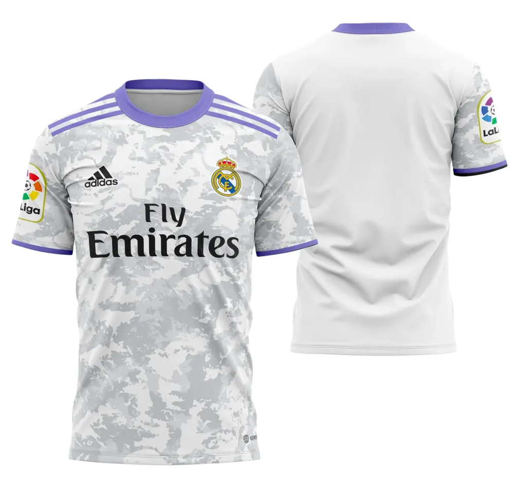 Arte Camisa Conceito Do Real Madrid 2023 - Modelo 6
