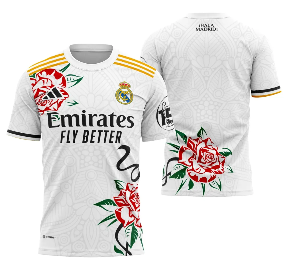 Arte Camisa Conceito Do Real Madrid 2024 - Modelo 4