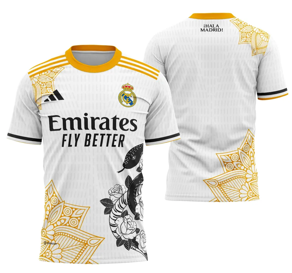 Arte Camisa Conceito Do Real Madrid 2024 - Modelo 6