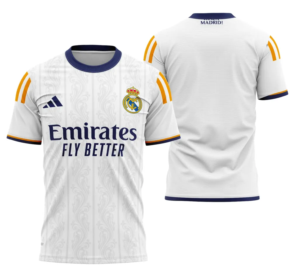 Arte Camisa Conceito Do Real Madrid 2024 - Modelo 8
