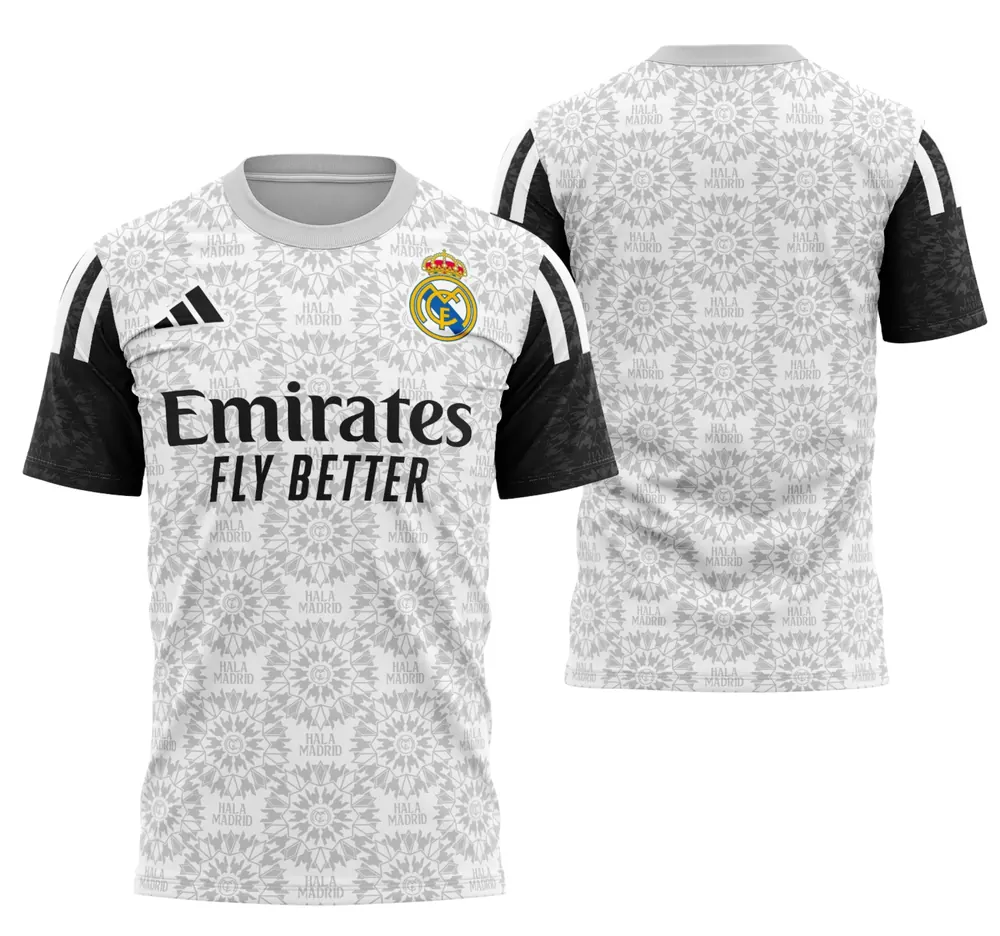 Arte Camisa Conceito Do Real Madrid 2025 - Modelo 3
