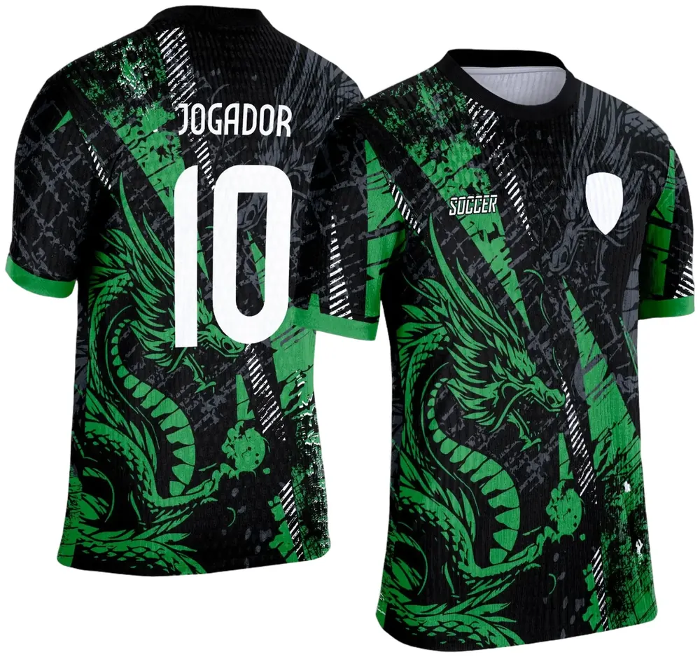 Arte Template Camisa de Interclasse 2025 | Dragão Verde Modelo 02