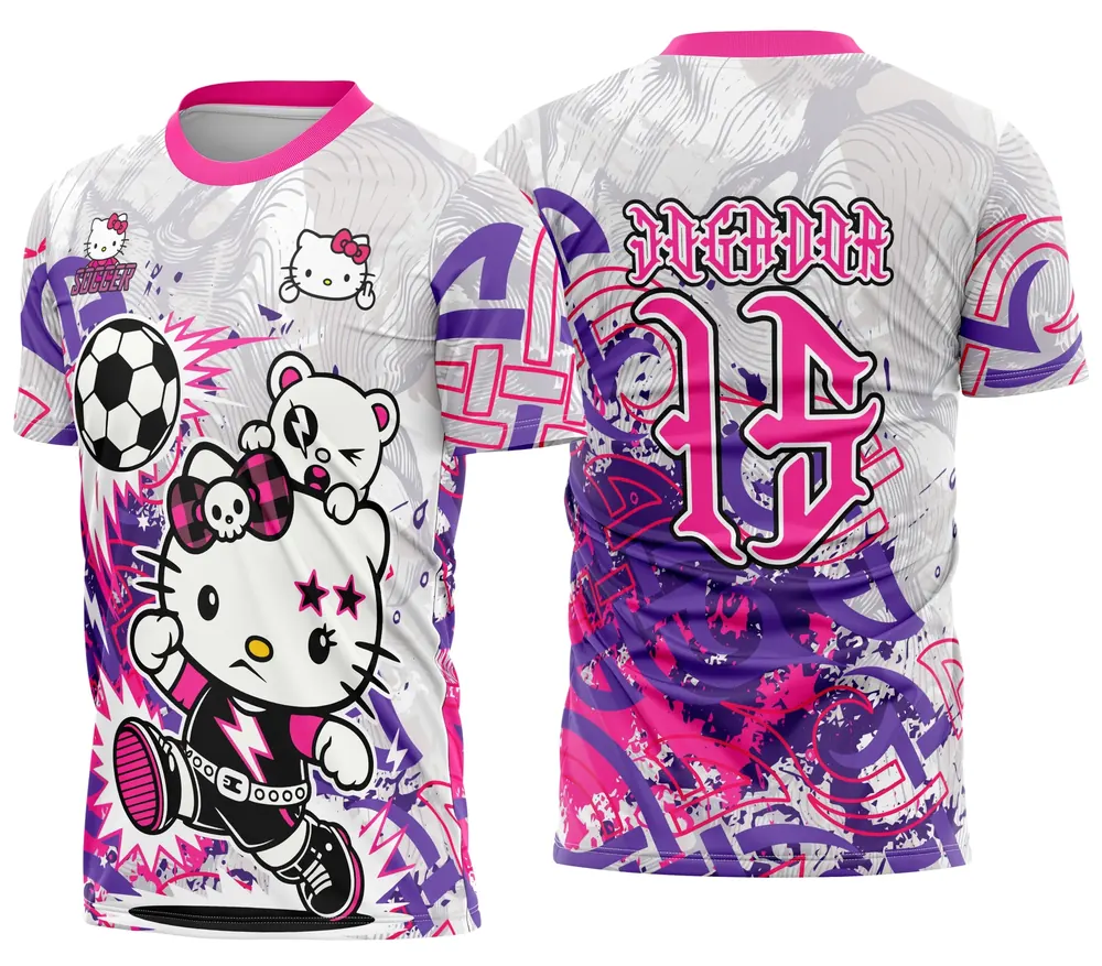 Arte Camisa de Interclasse Hello Kitty Punk