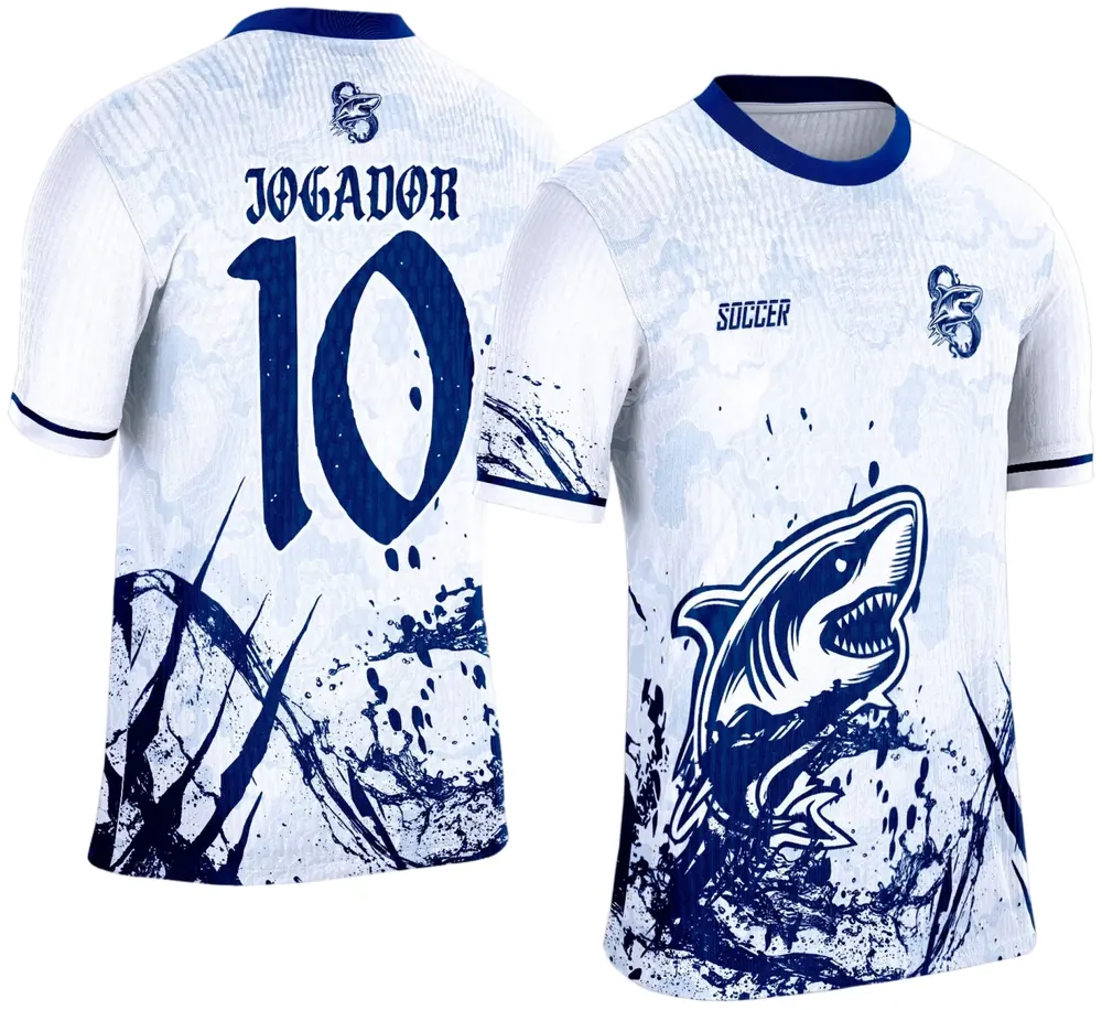 Camisa de Interclasse Tubarão 2025 - Arte Vetor Template Modelo 03