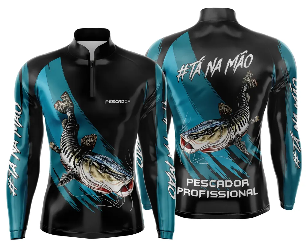 Arte Estampa Camisa de Pesca Esportiva Personalizada Modelo 04