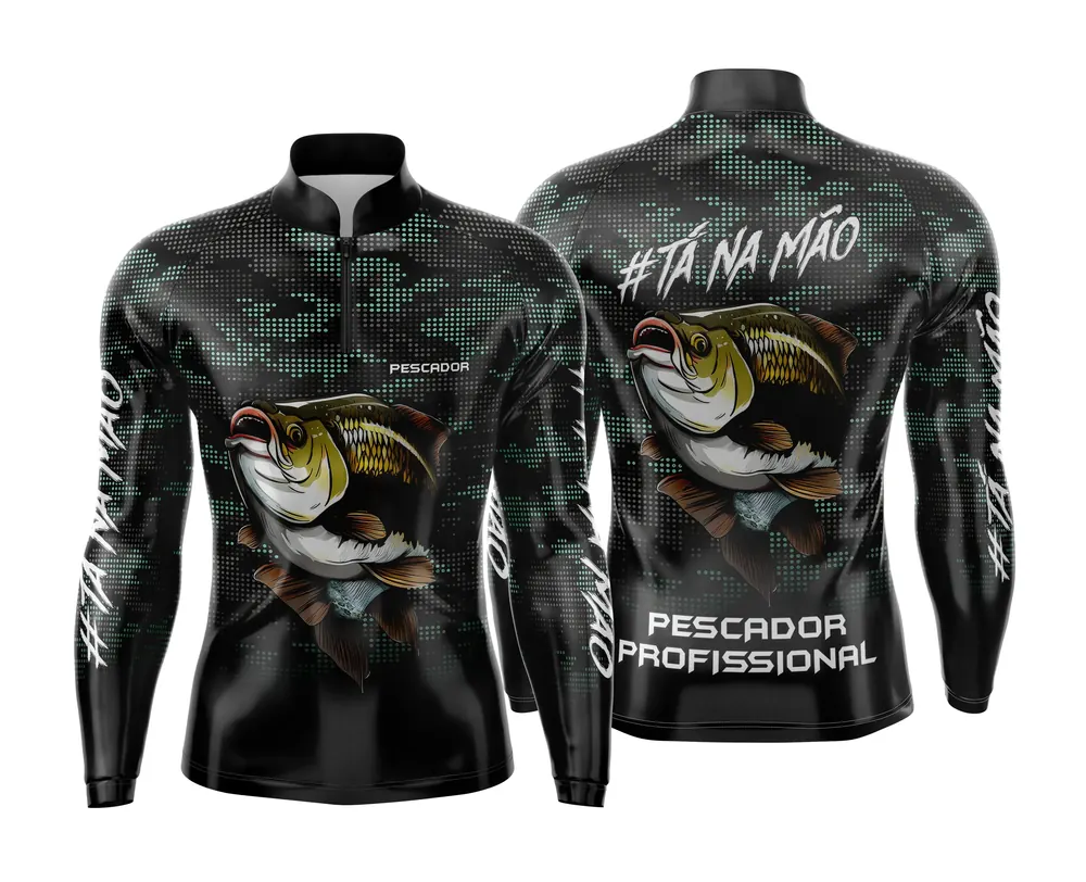 Arte Estampa Camisa de Pesca Esportiva Personalizada Modelo 57