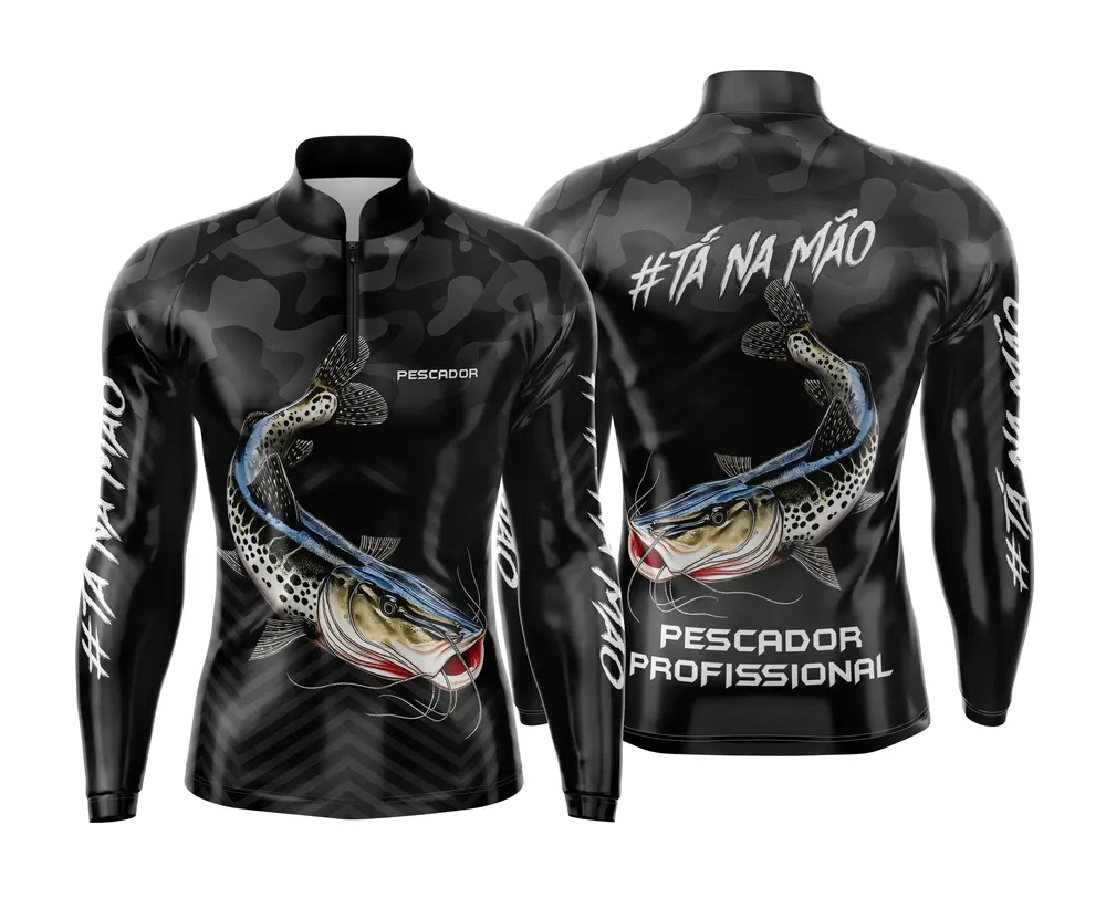 Arte Estampa Camisa de Pesca Esportiva Personalizada Modelo 40