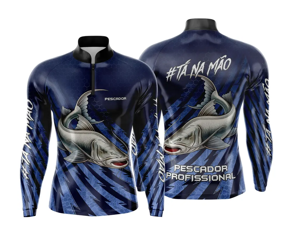 Arte Estampa Camisa de Pesca Esportiva Personalizada Modelo 43