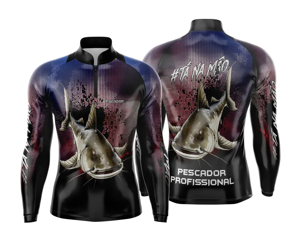 Arte Estampa Camisa de Pesca Esportiva Personalizada Modelo 60